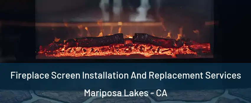 Fireplace Screen Installation And Replacement Services Mariposa Lakes - CA
